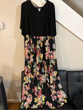Cato Est. 1946 Black floral maxi dress size 18/20w